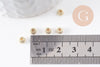 Perles rondelles intercalaires texturées zamac doré 4.5mm, x20 (G10094)