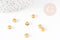 Perles rondelles intercalaires zamac doré 6mm, x50 (G1343)