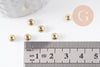Perles rondelles soucoupe intercalaires zamac doré 5mm, x20 (G10095)