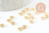 Perles rondelles striée zamac doré 18K 6mm, perles dorées intercalaire pour création bijoux x20 G9545