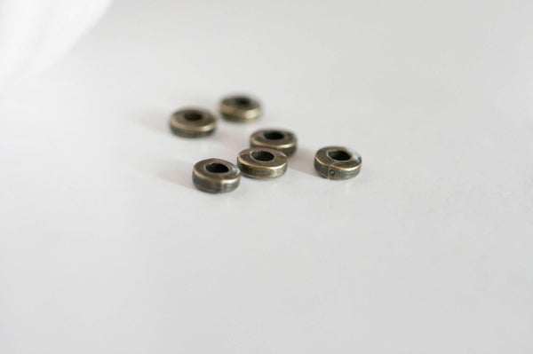 Perles rondelles tube bronze 6mm, x50 (G0534)