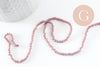 Perles rondelles verre facettées mauve 3x2mm, création bijoux cristal, fil de 43cm, x1 (G9132)