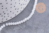 Perles rondelles verre transparente facettées 3.5x2.5mm, x1 fil de 32cm (G8262)