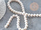 Perles rondes coquillage naturel blanche nacrées 8mm, x1 fil de 40cm (G9034)