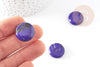Perles rondes en howlite Violet, perles howlite, howlite naturelle, 20mm, x5 (G1601)