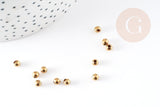 Perles rondes intercalaires laiton brut4 mm , x 100 (8GR) (G8752)