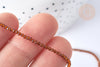 Perles rondes verre marron, marron clair facettes 2mm, fil de 38cm, x1 (G7950)