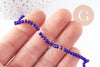 Perles toupies bleu, cristal bleu marine,Perle verre facette, 3x2mm- fil de 38 cm, x1 (G2198)