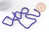 Perles toupies bleu, cristal bleu marine,Perle verre facette, 4x3mm ,fil de 49 cm , x1 (G2720)