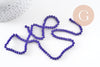 Perles toupies bleu, cristal bleu marine,Perle verre facette, 4x3mm ,fil de 49 cm , x1 (G2720)