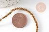 Perles toupies cristal doré irisé, perles bijoux, perle cristal,Perle verre facette,création bijoux, fil de 180,3x2mm, x1 (G4686)