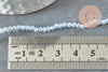 Perles toupies cristal transparent gris clair irisé, bijoux cristal,verre facette,création bijoux, 2.5x2mm, fil de 45cm x1 (G3617)
