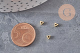 Perles triangle intercalaires laiton brut doré 3mm x10 (G11321)