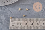 Perles triangle intercalaires laiton brut doré 3mm x10 (G11321)