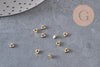 Perles triangle intercalaires laiton brut doré 3mm x10 (G11321)