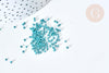 Perles tube bleu métallisé mat façon Delica miyuki, x1 sachet de 8g (G7767)