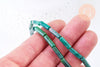 Perles tube jade africain vert naturel 11-15mm, x1 fil de 38cm (G5616)