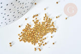Perles tube or foncé mat façon Delica miyuki, x1 sachet de 8g (G7759)
