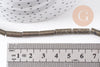 Perles tube pyrite naturelle 13x4mm x1 fil (G4020)