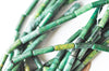 Perles tube rond jade africain naturel vert 13mm, x1 fil de 40cm (G4014)