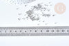 Perles tube verre argent métallisé brillant façon Delica miyuki,x1 Sachet 8g (G7761)