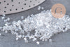 Perles tube verre blanc nacré façon Delica miyuki, x1 sachet de 8g (G10933)