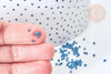 Perles tube verre bleu foncé métallisé mat façon Delica miyuki, x1 Sachet 8g (G7776)