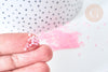 Perles tube verre rose transparent façon Delica miyuki, x1 sachet de 8g (G7768)
