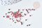 Perles tube verre rouge bordeau métallisé mat façon Delica miyuki, x1 sachet de 8g (G7779)