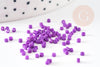 Perles tube violet foncé opaque façon Delica miyuki 1.5-2mm, x1 sachet de 8gr (G9168)