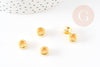 Perles tube zamac dorés 8mm ,perles intercalaires, x10 (G0030)