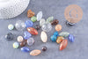 Perles verre soufflé Murano multicolore 5-20mm, x10 x20 ou x50 (G1155)