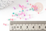 Petite Perles rocaille multicolore pastel 2.5mmx3mm, x10gr (G9283)