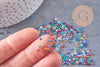 Petite Perles rocaille multicolore primaire 2-2.5mm, x10gr (G10397)