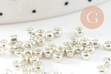 Petite perle de rocaille argent 2.5mm, x20Gr (G2457)
