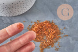 Petite perles de rocaille dorée transparent 2mm, x 10gr (G11267)