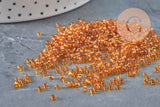 Petite perles de rocaille dorée transparent 2mm, x 10gr (G11267)