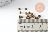 Petite perles de rocaille verre bronze 2.5mm, x10Gr (G0825)
