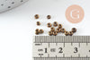 Petite perles de rocaille verre bronze 2.5mm, x10Gr (G0825)