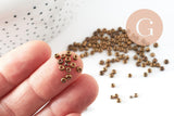 Petite perles de rocaille verre bronze 2.5mm, x10Gr (G0825)