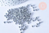 Petites perles rocaille argent brillant 3mm, x10gr (G6724)