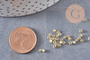 Petites perles rocaille dorée brillantes 2mm, x 20gr (G2034)