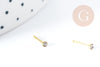 Piercing nez acier 316L chirurgical inoxydable strass blanc 2mm, piercing acier x1 G9005