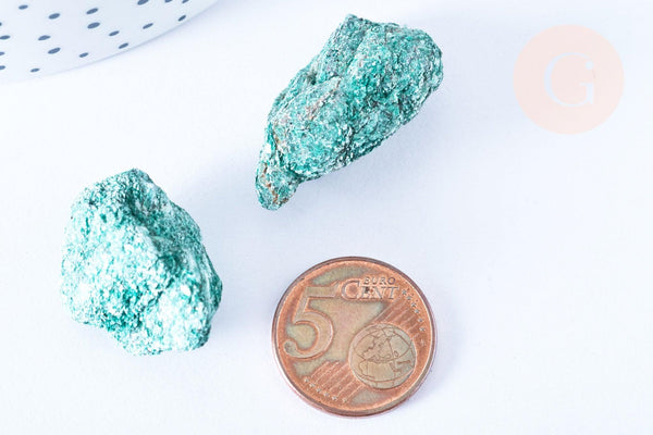 Pierre Fuchsite naturelle brute 25-40mm, pierre naturelle semi-précieuse lithothérapie, x1 (G6455)