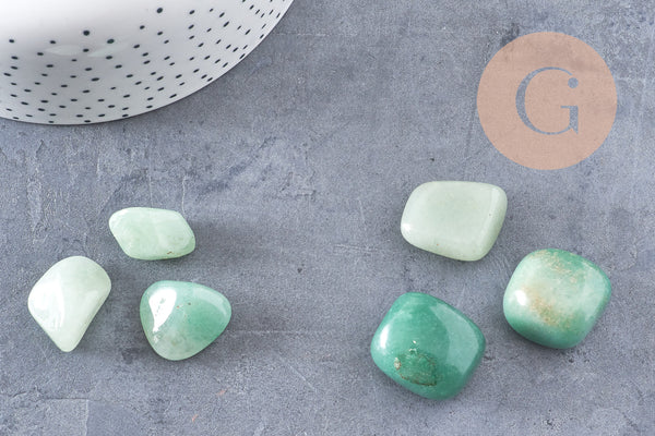 Pierre aventurine naturelle brute roulée 13~20 mm, x20 x50 x100 grammes (G0251)