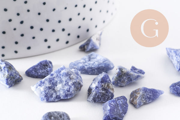 Pierre brute sodalite naturelle 15-25mm non percé, x20Gr (G3442)