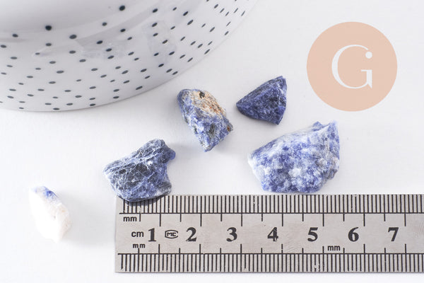 Pierre brute sodalite naturelle 15-25mm non percé, x20Gr (G3442)