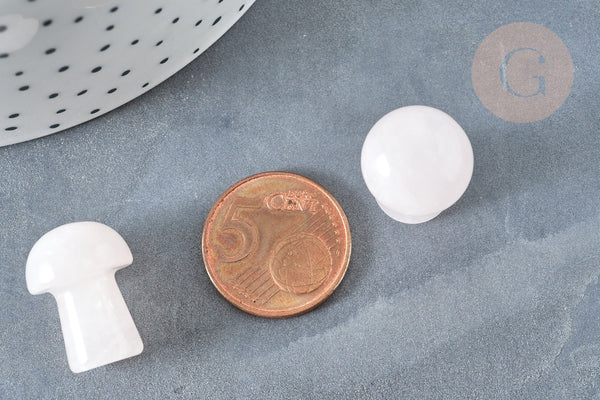 Pierre de massage champignon quartz rose naturel lithothérapie 21mm,quartz rose, lithothérapie, x1, G7511