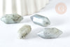 Pierre labradorite naturelle double pointes 19~22mm, labradorite naturelle, séance lithothérapie, x1 G7534