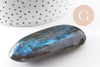 Pierre labradorite naturelle roulée, galet labradorite, pierre semi-precieuse,pierre grise naturelle, x1 (G5233)